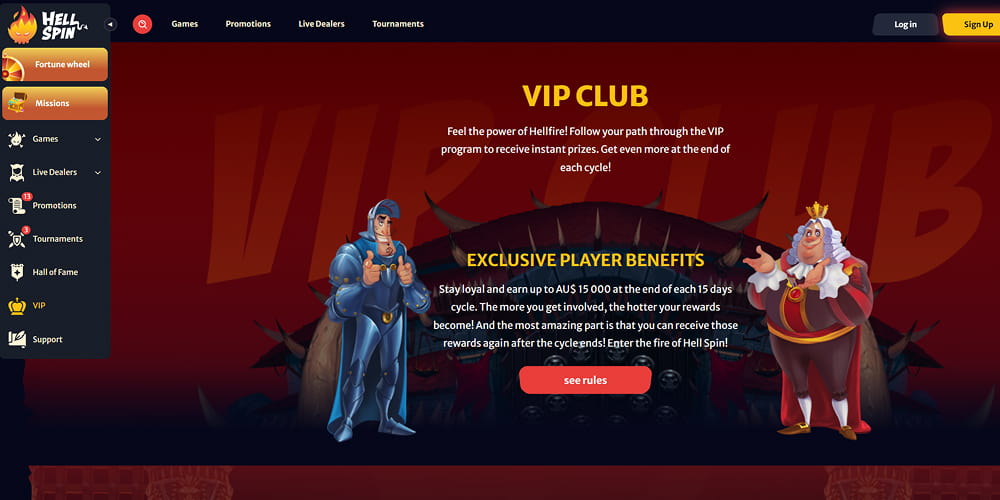 HellSpin Casino vip rewards