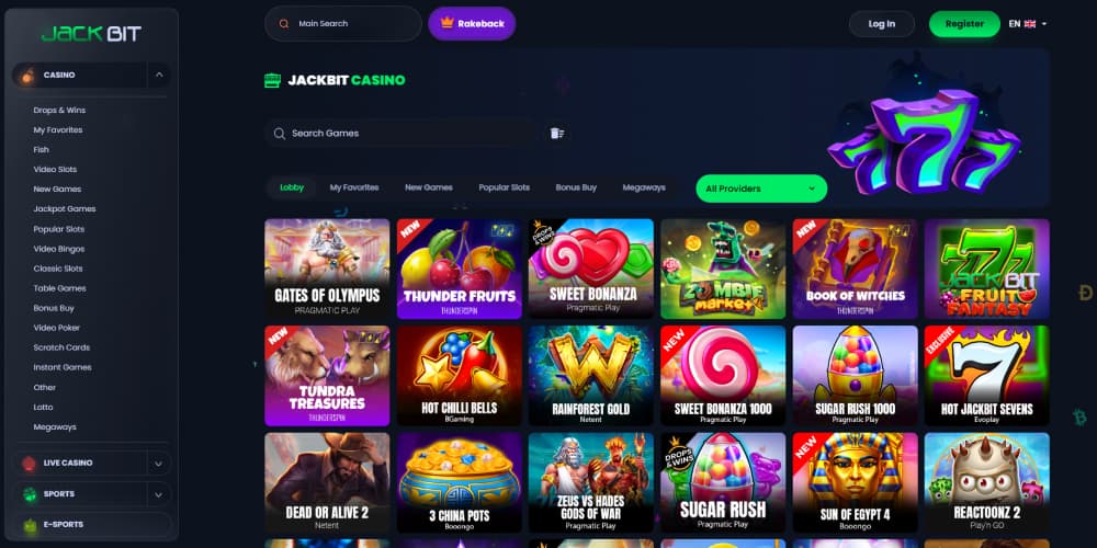 JackBit Casino homepage