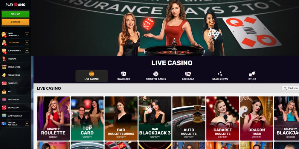Playamo landing page