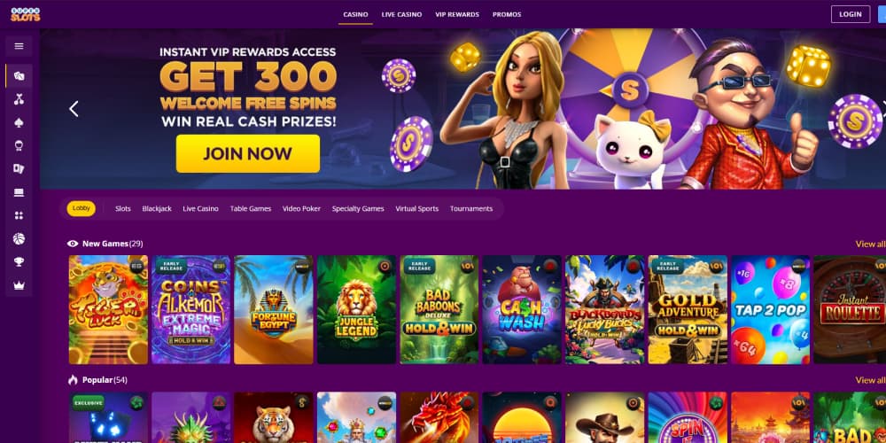 SuperSlots Casino homepage