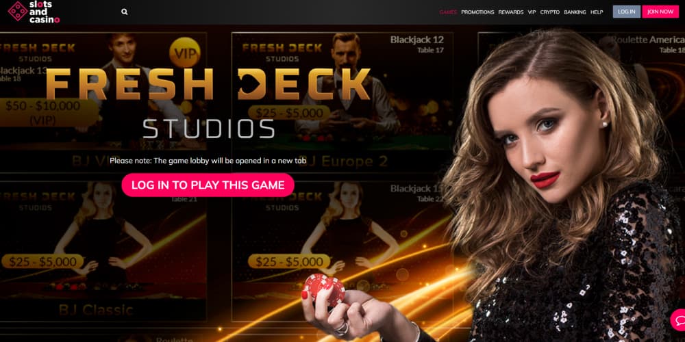 Slots and Casino live dealers