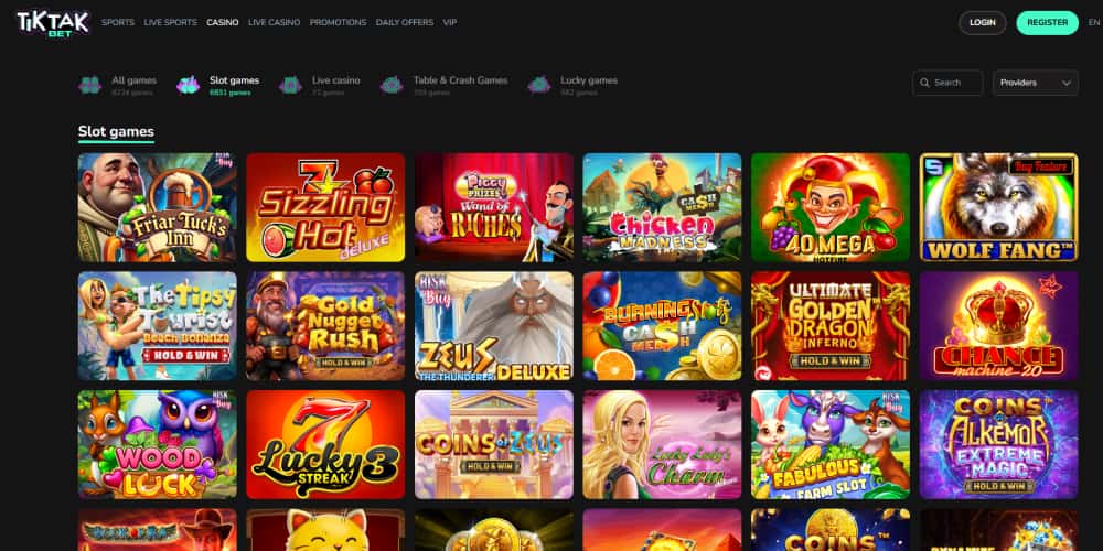 TikTakBet casino slots